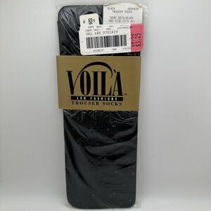 Voila Leg Fashions Black Trouser Socks With Demi Dots Design One Size Fits All